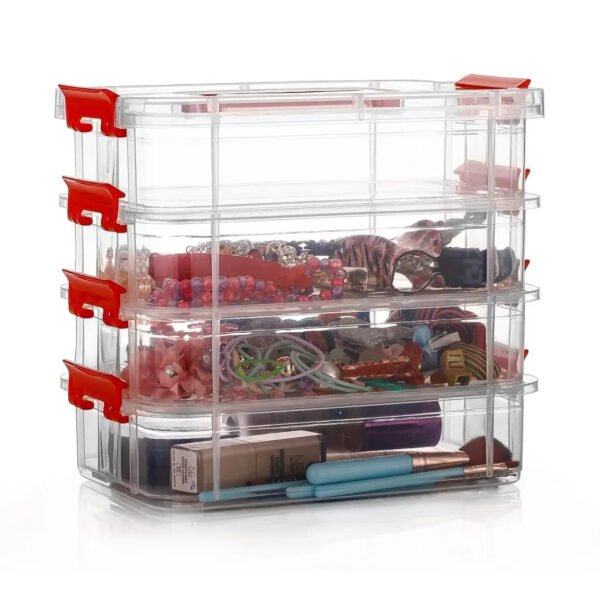3030312.jpg 4-Layer Transparent Multipurpose Plastic Storage Box
