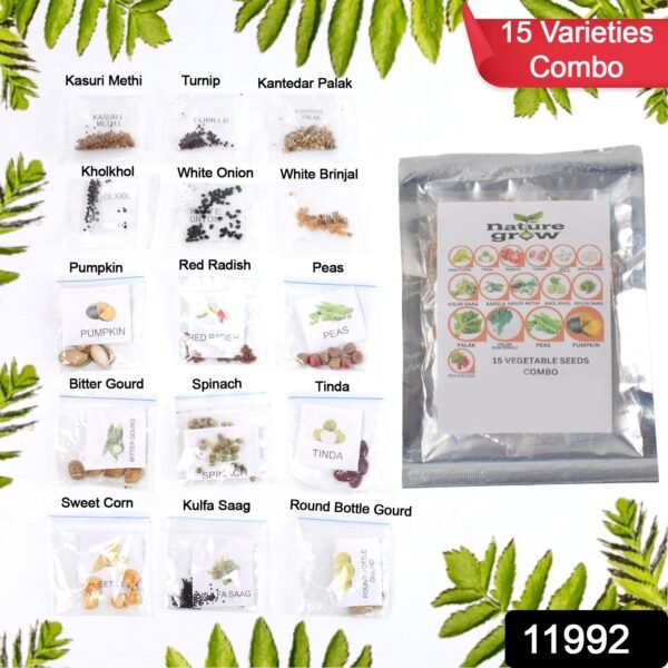 316100Pc-Vegetableseedscombo-66Gm.jpg 15 Varieties of Vegetable Seeds Combo (1 Pkt. / 15 Varieties)