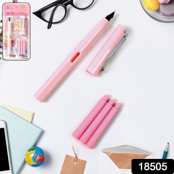 322.jpg Fountain Blue Pen With 3 Refills (1 Set)