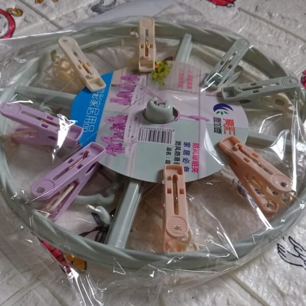 Drying Rack with 8 Clothespin Clips Sock & Underwear Hanger