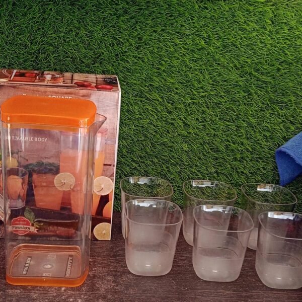 Resistant Glass Jug for Juice, Milk, Cold or Hot Beverages (plastic)