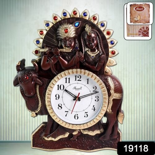 337d6f21-f2ae-426c-b901-a507f78a55b6.jpg Analog Latest Stylish New Models Wall Clock with God Radha Kishan Frame