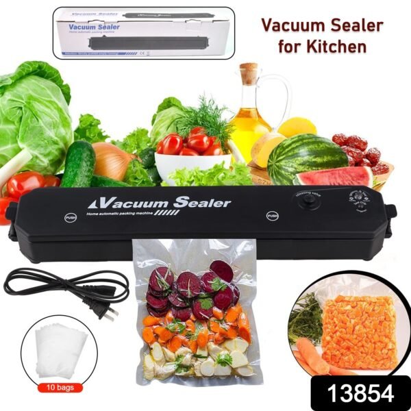 Vacuum Sealer Machine 10 Bags, Automatic Hands-Free, Smart Food Preservation (1 Set)