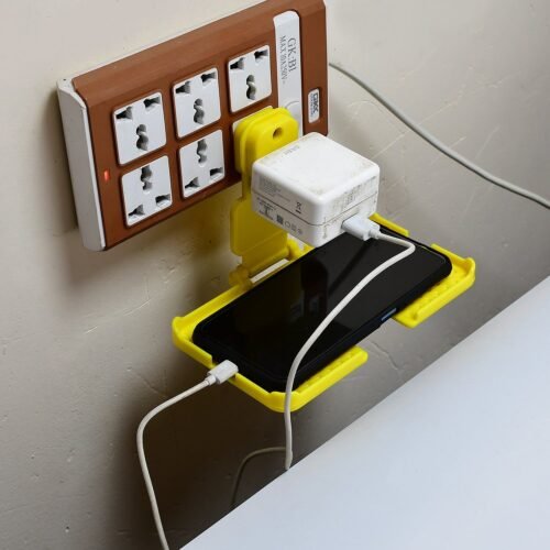 34_e0cd29ea-b437-464e-ace7-08b492160bfc.jpg Multi-Purpose Yellow Wall Holder Stand for Mobile Charging