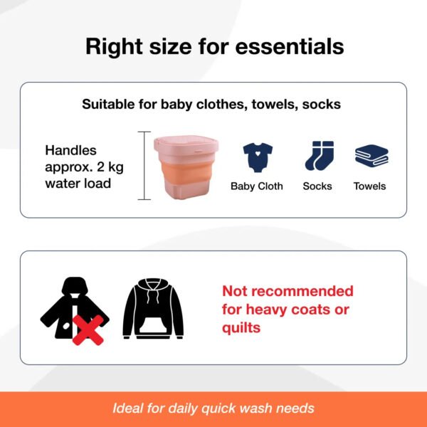 Portable Washing Machine, Foldable Washer and Dryer Combo (1 Set / Mix Color)