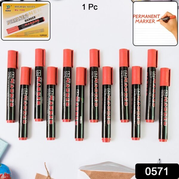Marker Red Ink, Bold Tip, Quick-Dry Alcohol-BQased Marker (1 Pc)