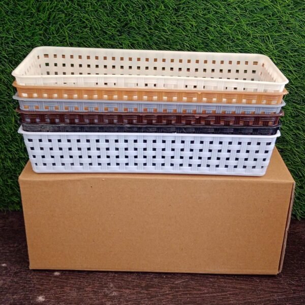 Plastic Multipurpose Desk Organizer Tray (6 Pcs Set)