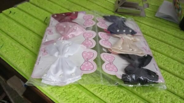 35bcdbf6-9021-463f-a4e4-0e9b563826cd.jpg Hair Bow Knot Clip Suitable For Girls (1 Pc / Multicolour), Hair accessories