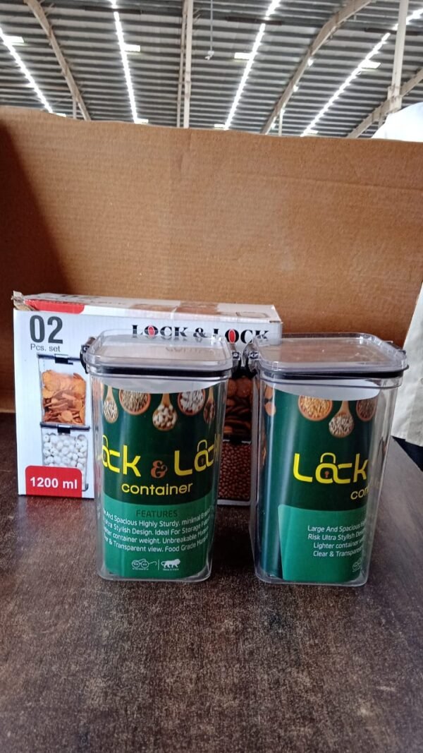 1200 ML Airtight Lock & Lock Food Storage Container Set – 2 Piece