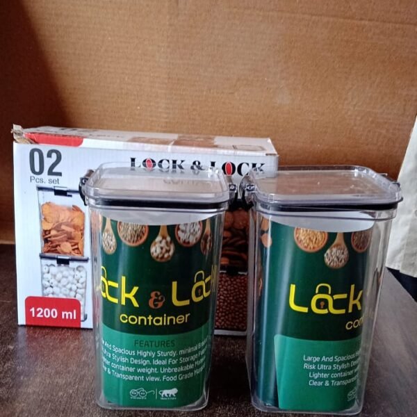 1200 ML Airtight Lock & Lock Food Storage Container Set – 2 Piece