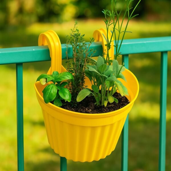 3642.jpg Multicolor Hanging Plastic Planters Orchid Relling , For Plantation,(1pc)