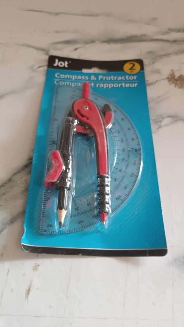 36594da1-7f9e-440e-9496-142a87f86464.jpg 2 Pc Geometry Set – Built-in Pencil Grip & Transparent Plastic Protractor