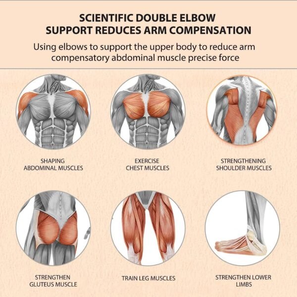 Automatic Rebound Ab Roller Wheel with Timer & Elbow Support for Fitness