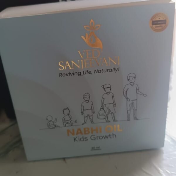 376c5ed0-7bf4-48f5-b222-b8d5bc6fea76.jpg Ved Sanjeevani Nabhi Oil for Kids Growth (30ML / 1 Pc)