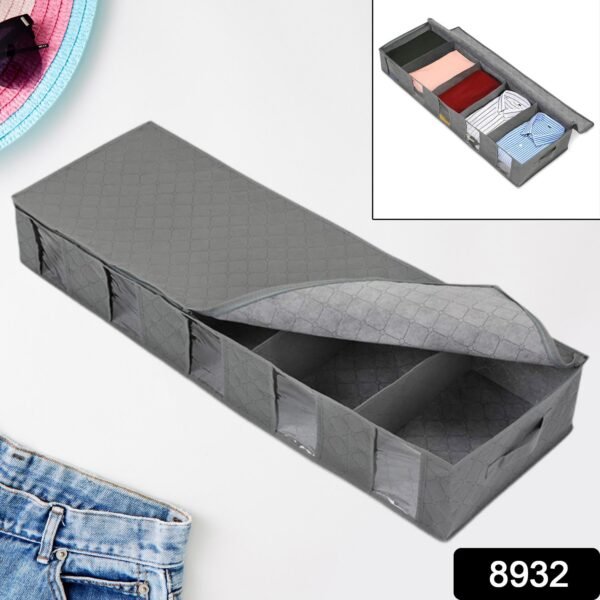 378925-24Pc-StorageBagno3-Av162Gm-Sv327Gm.jpg Foldable Under-Bed Storage Organizer Box (1 Pc)