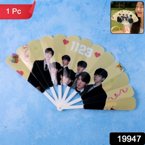 Idol-Themed Foldable Hand Fan - (1 Pc)