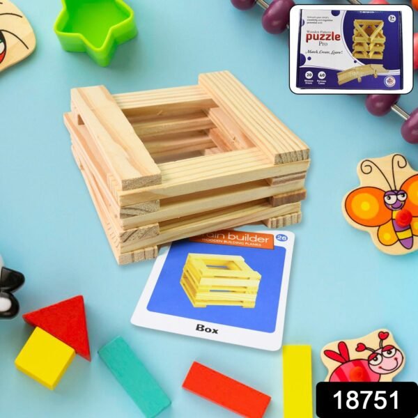 38.jpg Wooden Pattern Brain Puzzles 20 Pcs Wooden Strips, 40 Pattern Cards (1 Set)