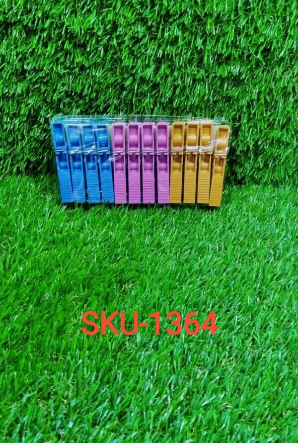 Multipurpose 12 Pcs Cloth Clips (Multicolour)