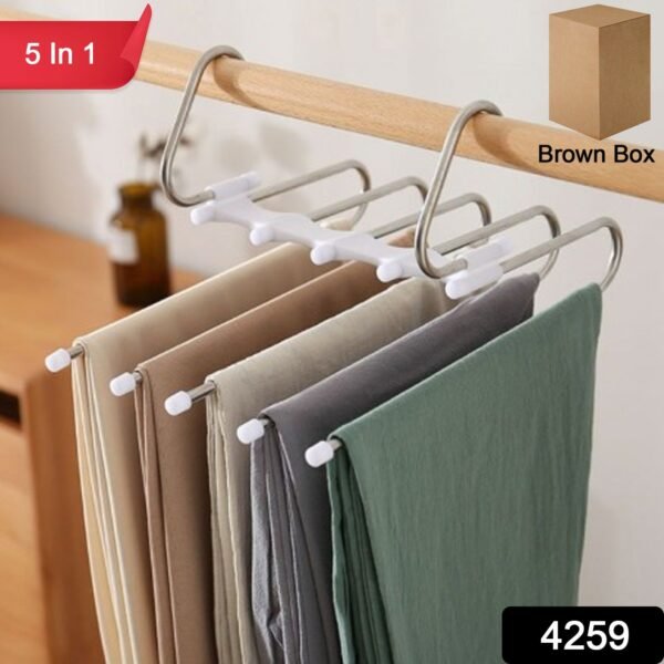5 in 1 Stainless Steel Foldable Hangers for Clothes Hanging