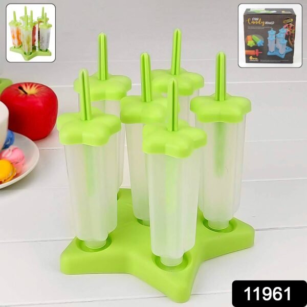Plastic Ice Cream Molds with Lid (1 Set / 6 Pc)