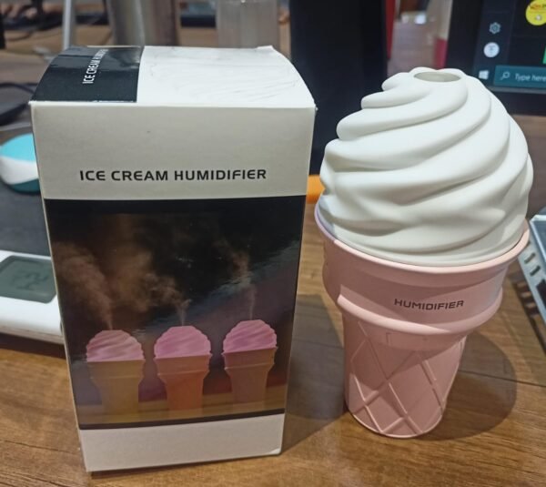 Ice Cream Cone Shape Air Freshener Humidifier (1Pc / Pink)
