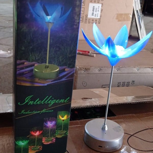 Lotus Flower Lamp with Music, Touch Open and Close, USB Rechargeable (1 Pc)