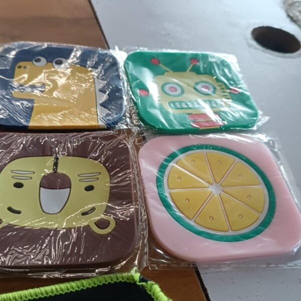 393.jpg Premium Silicone Drink Coaster (1 Pc, 8×8 cm / Mix Design)