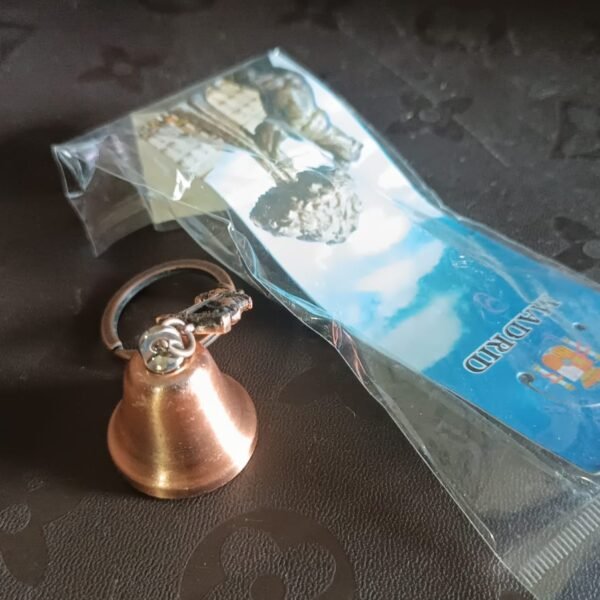 Metal Small Temple Bell Keychain, Motorcycle Bell Keychain (1 Pc / Mix Color)