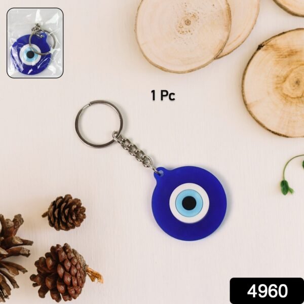 398100Pc-Eyekitchenblue1pc.jpg Evil Eye Rubber / Silicone Keychain (1 Pc / Blue Color)