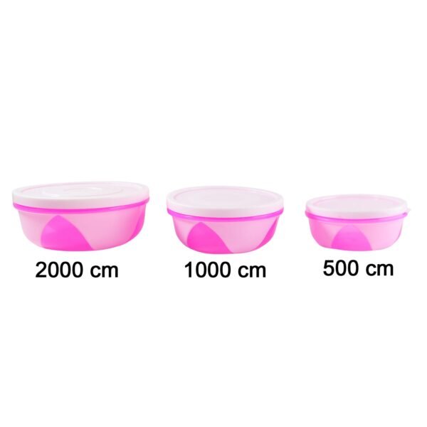 Apple Set of 3 Plastic Storage Containers (1 Pc)