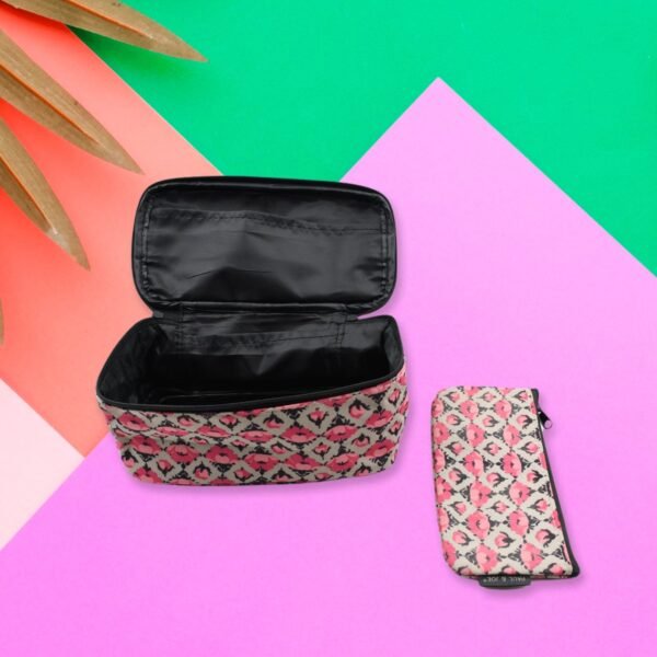 Travel Makeup Bag with Small Pouch – Waterproof Cosmetic Organizer