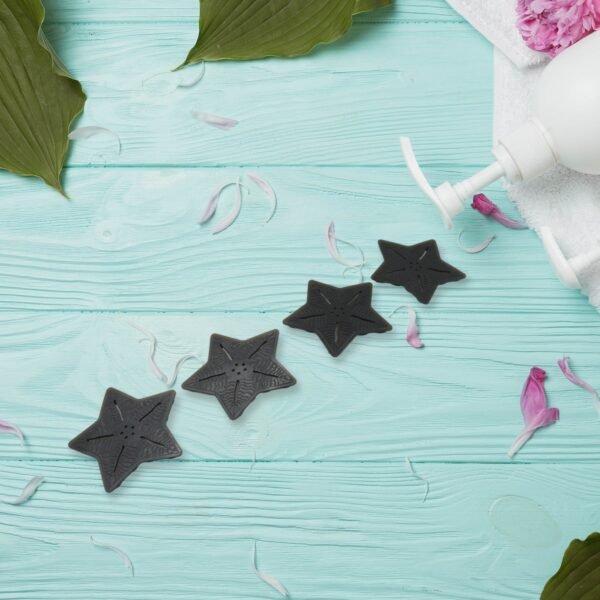 Mini PVC Anti Slip Bat Mat Star Shaped for Kids 4 Pc Set