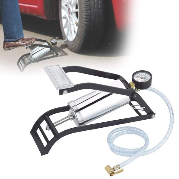 Heavy Duty Steel Foot Pump for Bike, Car, Cycle & More Vehicles