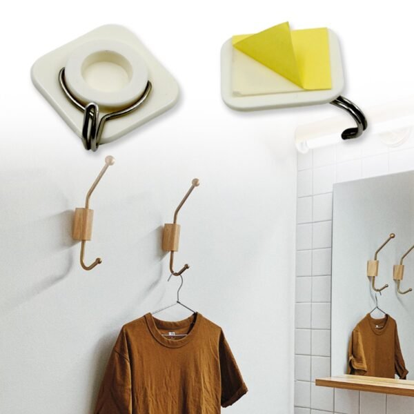 Adhesive hooks for wall Heavy Plastic Hook (4 Pc Set)