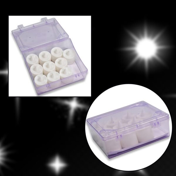 Festival Decorative - LED Yellow Tealight Candles Container, Diwali (White, 10 Pcs)