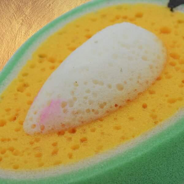 3_2786b984-f764-4116-b5f1-8f9e02bdfb85.jpg Multipurpose Mango Dish Sponge: Cleans Kitchen & Bath (Soft & Durable, 1 Pc)