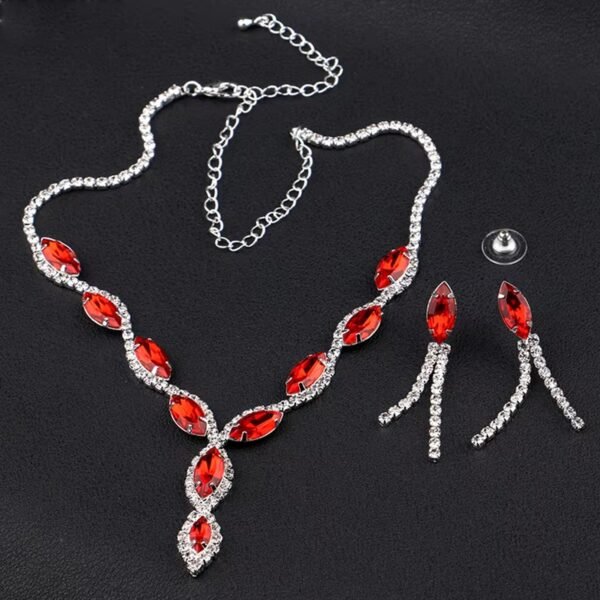 3_3870f380-5fb3-4856-918b-cd2f90558173.jpg Necklace and Earrings Set Wedding Jewelry Set (1 Set / Mix Color)