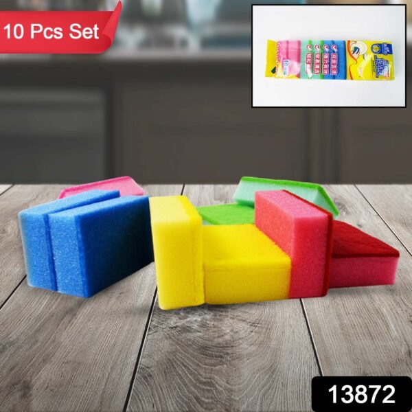 3_3995b126-b9d1-461c-991e-3f1481d101e3.jpg Multi-Purpose Multi Color Scratch Scrub Sponges (10 Pcs Set)