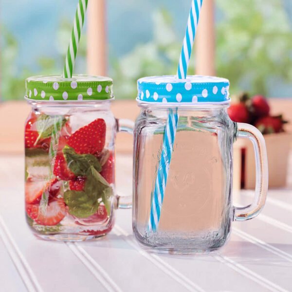 3_3f8ef2c7-767a-4648-82f1-be78309b6a9e.jpg Drinking Cup / Glass / Mug Mason Jar with Handle & Straw