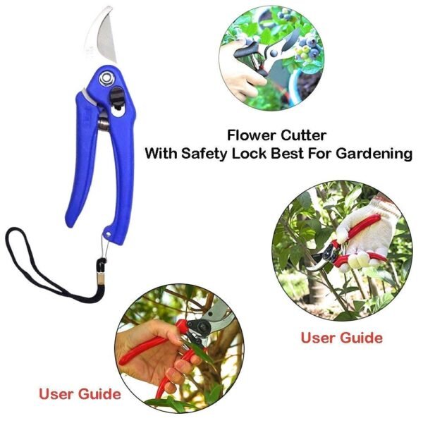 3_450f0913-9eab-41a2-a5b3-7e503d50f7a3.jpg #1 Gardening Tool Set 4 Pcs – Pruner Shears, Hand Cultivator, Trowel & Fork with Wooden Handle for Planting, Weeding, Pruning & Soil Maintenance, Farming Equipment & Essential Garden Kit