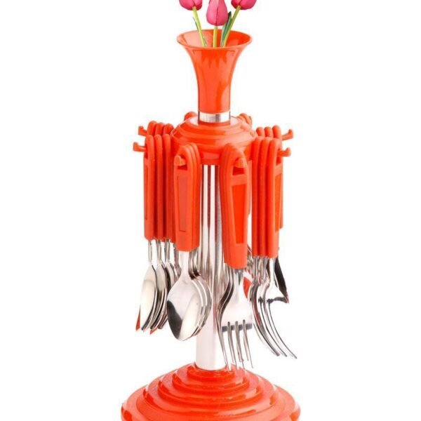 New Stylish 24 Pcs Plastic, Stainless Steel Cutlery Set (Pack of 24)