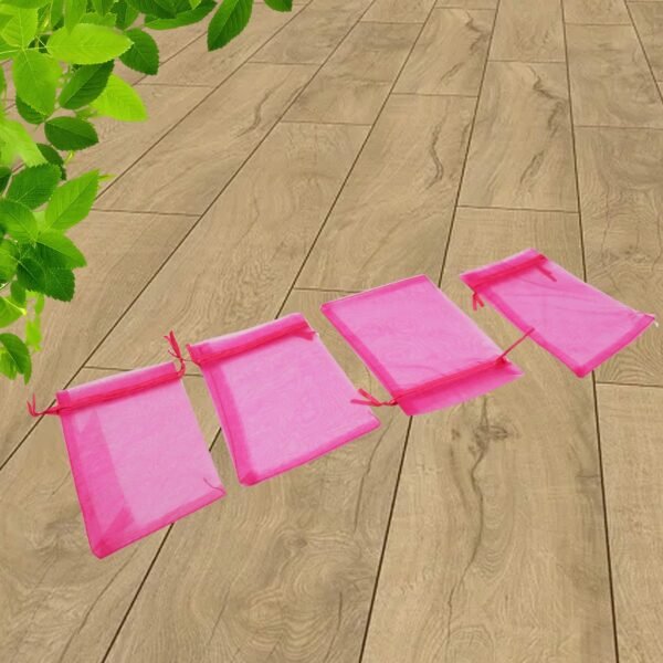 Organza Drawstring Gift Bags – Small Mesh Pouches for Weddings (50 Pcs)
