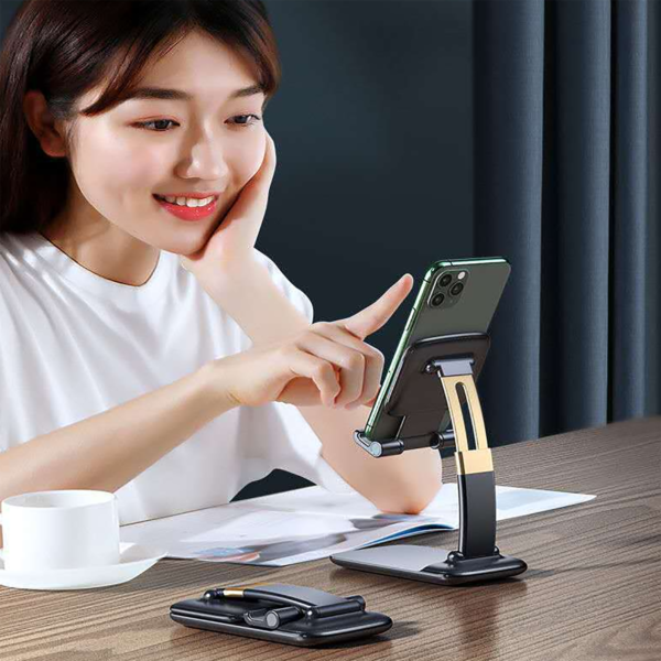 3_72a5493c-1106-48ba-aba6-167ea9f34528.png Phone Holder for Table, Foldable Universal Mobile Stand for Desk