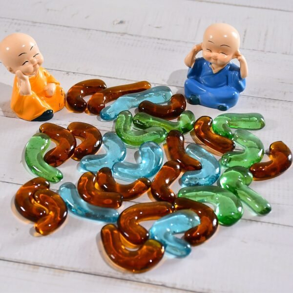 Glass Gem Stone, Flat Round Marbles Pebbles for Vase Fillers, Attractive pebbles for Aquarium Fish Tank.