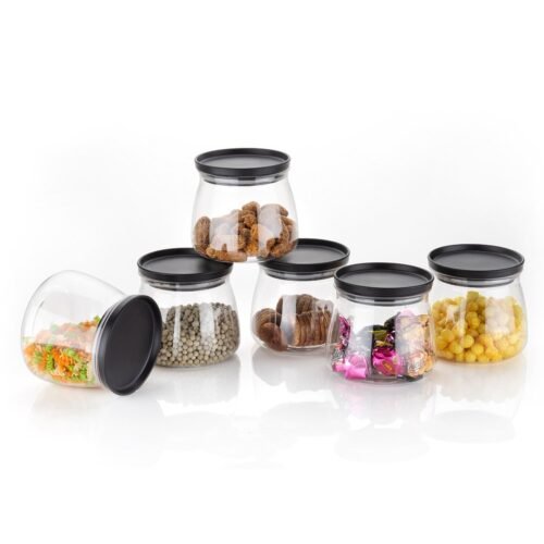 3_78aced14-79e5-46dd-8ec1-ca77f499e236.jpg Matka Shaped Jar with Air Tight & Leak Proof Lid (Multicolour) (Set of 6) (900Ml)