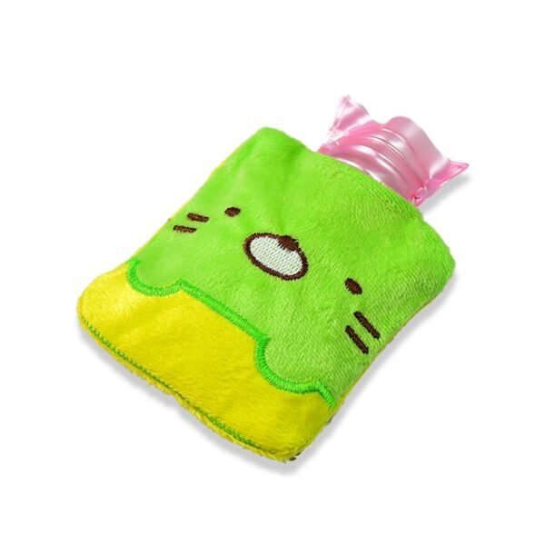 Green Kitty Hot Water Bag with Cover for Pain Relief & Warmth