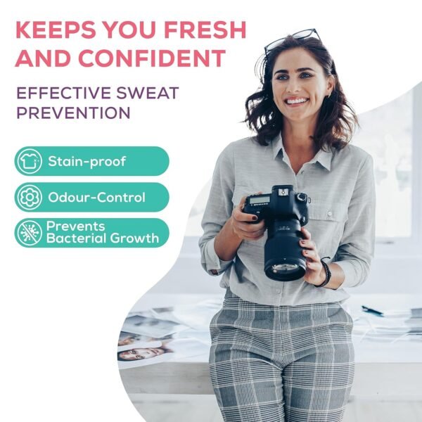 Underarms Sweat Pads Disposable Highly Absorbent Pads Cotton (Pack of 10)