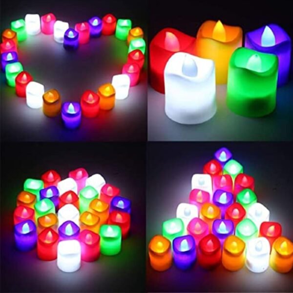1PC Festival Decorative LED Tealight Candles – Battery Operated for Party & Diwali