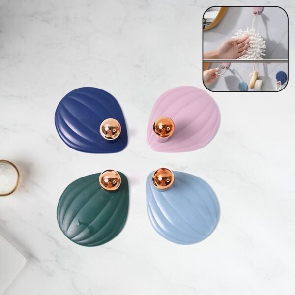 3_98b76adf-860d-4bd7-82f9-d9937c72810a.jpg Self Adhesive Wall Hooks Waterproof Adhesive Sticky Stylish Hooks (4 Pc)