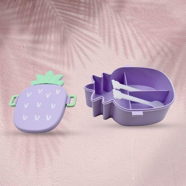 Pineapple Shaped Lunch Box with Compartments for Kids School Meals